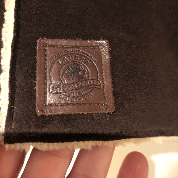 Ralph Lauren brown faux suede/faux shearling vest - Picture 4 of 5